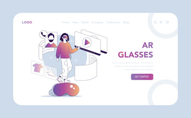 Wearable Technology concept. Flat vector illustration.