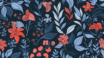 Vibrant Floral Nature Botanical Design for Background Wallpaper and Decor