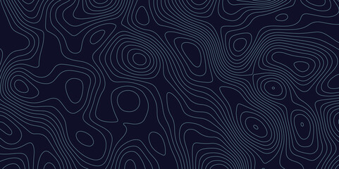 Abstract wavy topographic map. Abstract wavy and curved lines background. Abstract geometric topographic contour map background.
