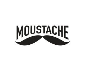 Moustache logo icon design illustration