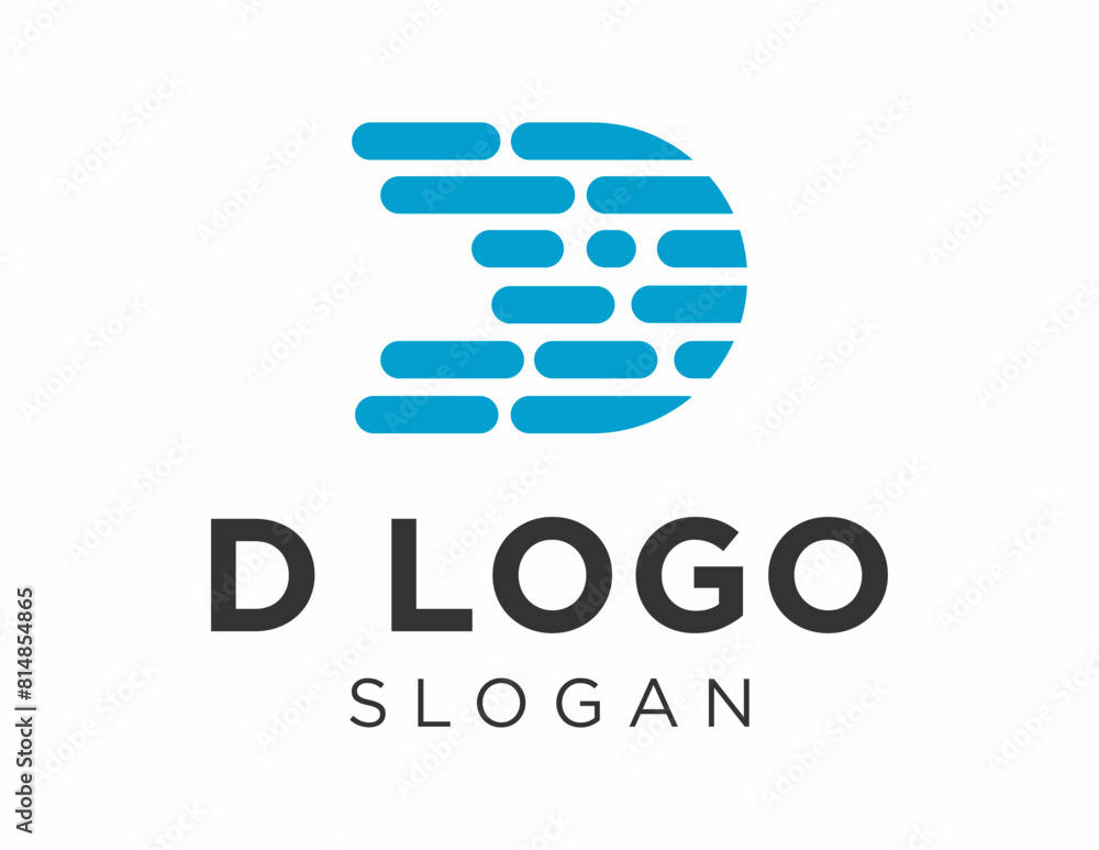 Fototapete logo about letter d on a white background. created using the coreldraw application.
