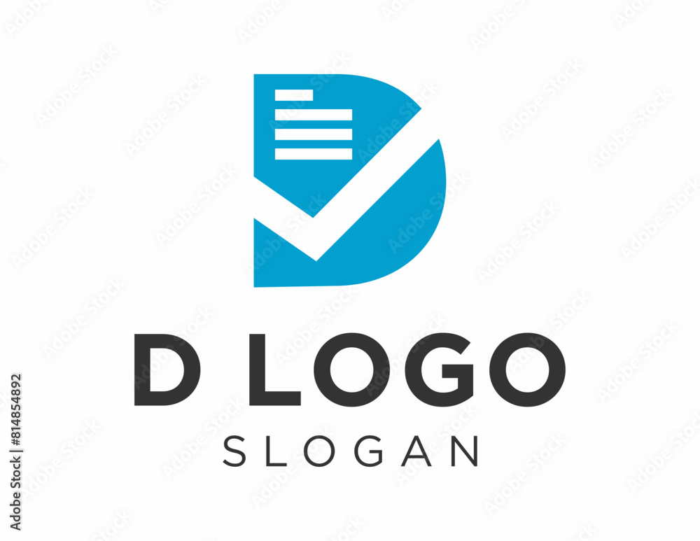 Poster logo about letter d on a white background. created using the coreldraw application.