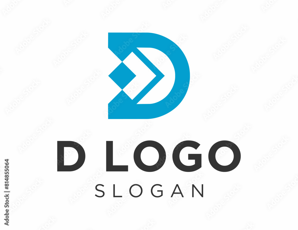 Fototapete logo about letter d on a white background. created using the coreldraw application.
