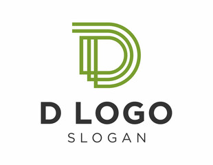 Logo about Letter D on a white background. created using the CorelDraw application.