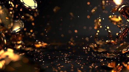 Poker chip background, poker game, poker match, copy space, space for text, Generative AI.ポーカーチップの背景,ポーカーゲーム、ポーカー試合、コピースペース,テキスト用スペース、Generative AI。
