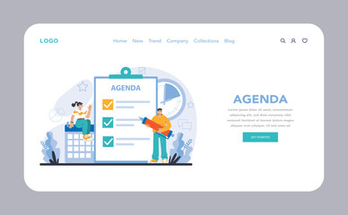 Business meeting concept. Flat vector illustration.