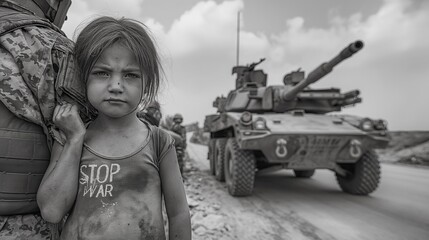 Innocence Amidst Conflict: A Child's Plea for Peace