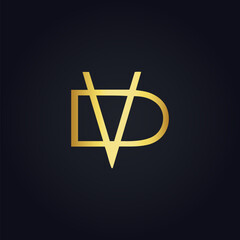 DV logo. D V design. White DV letter. DV, D V letter logo design. Initial letter DV linked circle uppercase monogram logo. D V letter logo vector design.  © MdRakibul
