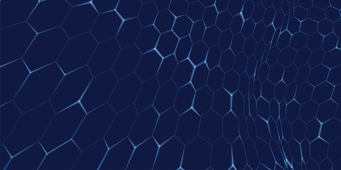 Futuristic hexagon background. Abstract technology background. Technology concept. Abstract 3d vector illustration.