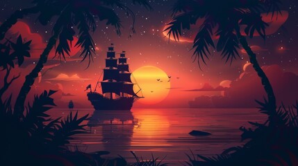 Pirate Ship on a Nautical Adventure