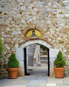 Hosios Loukas, a middle byzantine Greek Orthodox monastery, an UNESCO World Heritage Site, in Boeotia region, central Greece.