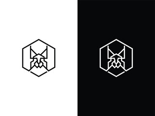 Abstract lynx logo vector icon illustration 