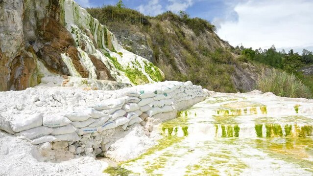 Sipoholon Hot Springs are hot springs in Tapanuli. This sulfur-containing bath was formed due to the eruption of Mount Martimbang