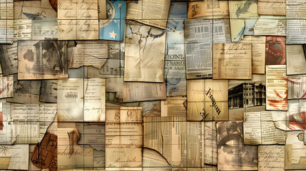 Photo realistic American historical document tiles: replicas of significant documents for educational or museum settings