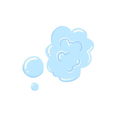 Hand drawn illustrations of soap bubbles, sponges, blue water drops, various graphic illustrations. ,Image of blue soap bubbles, blue bubbles