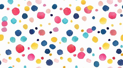 minimal circle bohemian style polka dot seamless pattern , geometric shape with line print grungy texture, Generative Ai