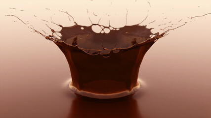 Rich Chocolate Crown Splash in Motion