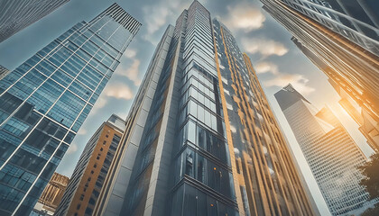 Obraz premium city skyscrapers