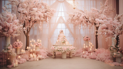 "Exquisite Wedding Decoration Background: A Perfect Blend of Elegance, Romance, and Timeless Beauty"