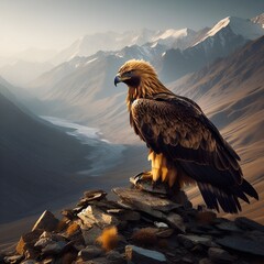 Águila imperial buscando su presa.