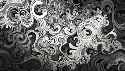 Fototapeta premium Monochrome liquid wave abstract background.