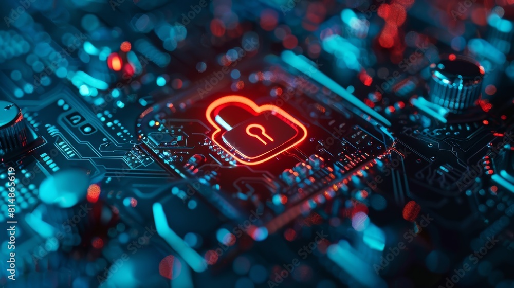 Aufkleber enhancing cybersecurity measures through biometric authentication, encryption technology, secure pas