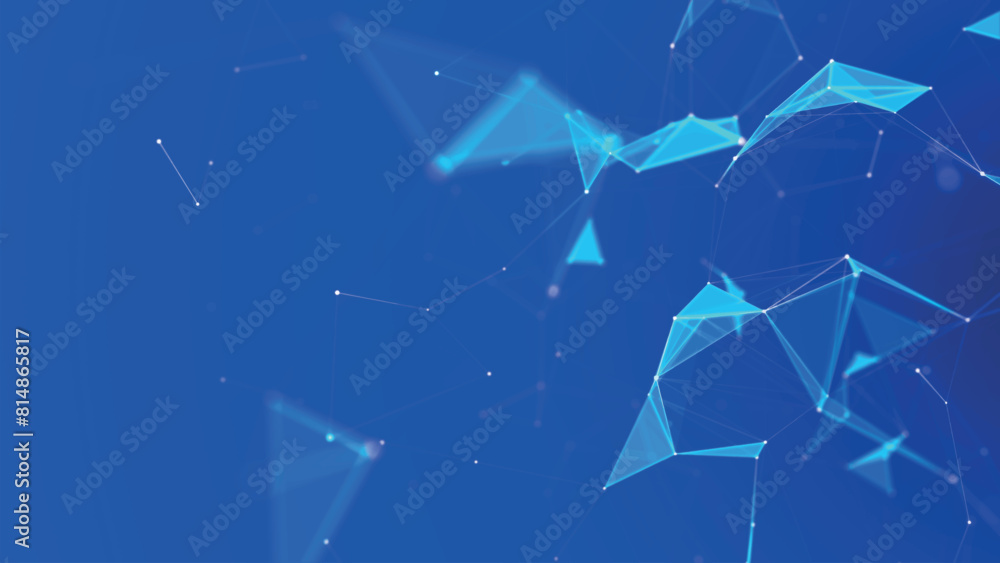 Poster abstract background with connecting dots and lines. network connection structure. plexus effect. 3d 