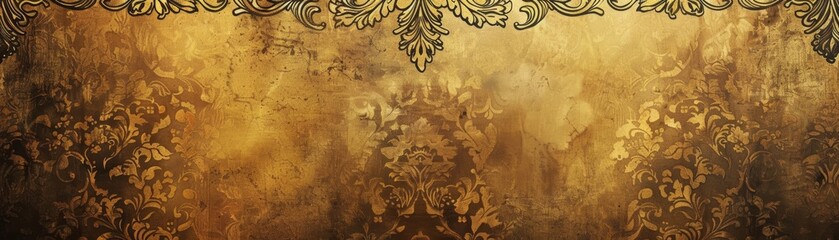 Floral pattern on a brown background