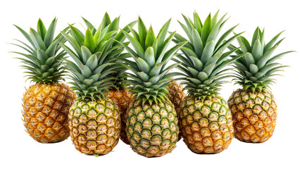 Obraz premium cluster of pineapple isolated on white background