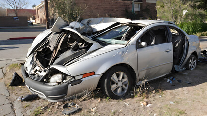 Old car crashed, Generative AI