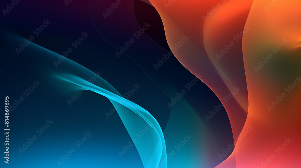 Poster abstract geometric background in the form of a colored light wave.