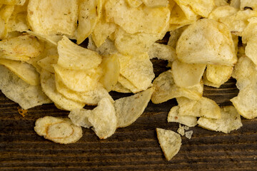 pile of potato chips on the table