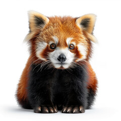 red panda isolated on white