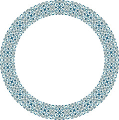 Traditional Indian Mughal decorative plate with a circular motif vector pattern. Textile digital motif. Pattern decor. Mughal paisley abstract ikat. Ethnic for duppata print, dress, wallpaper