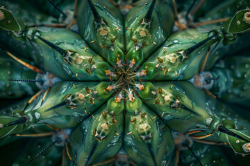 Obraz premium A close up of a cactus with a green and brown color