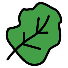 Spinach Icon in Filled Line Style