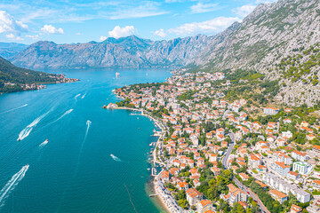 Aerial View of Kotor Bay's Magnificent Landscape