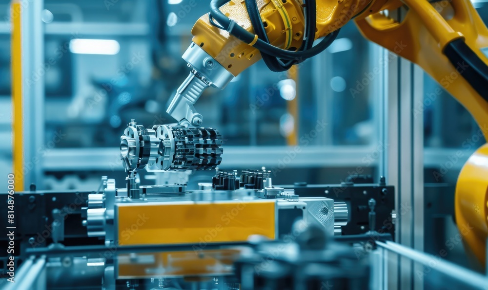 Aufkleber robotic arm handling complex components