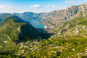 Aerial View of Kotor Bay's Magnificent Landscape