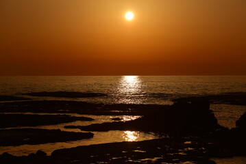佐渡島の夕焼け