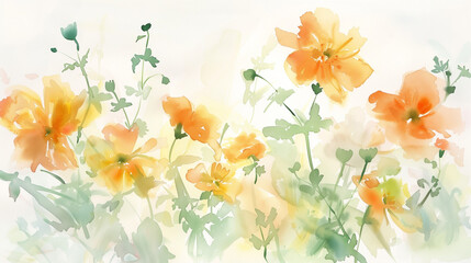 Obraz premium flowers on a green background