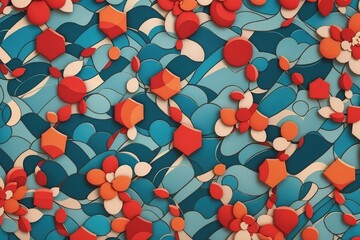 Seamless patterns step repeating patterns design