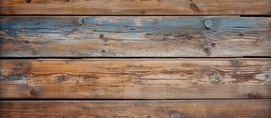 Naklejka premium Aged boards with a worn weathered appearance Copy space image