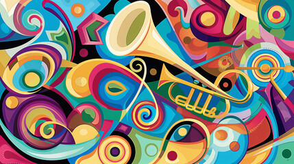 Visual Ode to Corpus Christi Music Swirling Shapes and Bold Colors