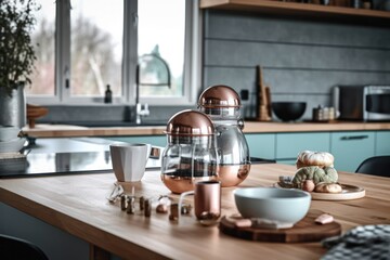 Modern Scandinavian Kitchen with Urban View