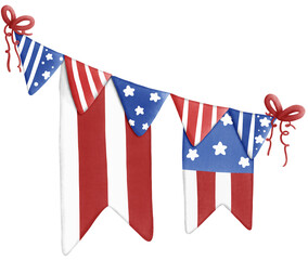 Obraz premium string of American flag decorative bunting
