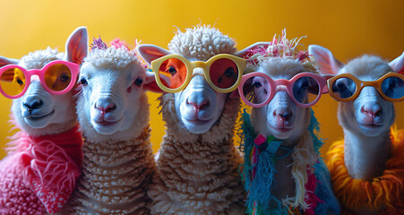 Wacky Sheep Party Invitation