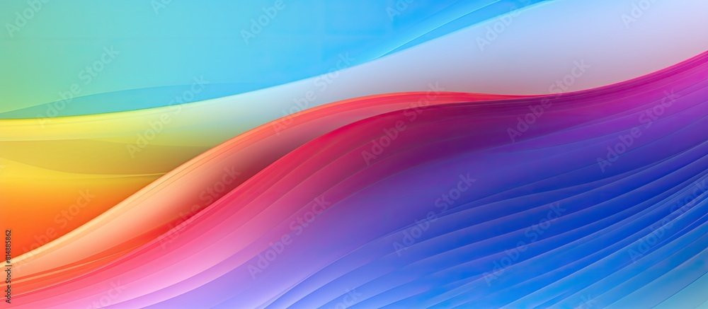 Poster a vibrant background with rainbow lines provides a captivating surface for a copy space image