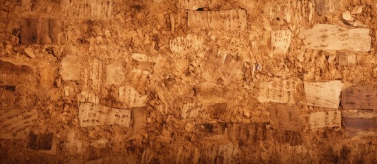 A background made of cork providing a textured and natural aesthetic with ample space for copy or other elements in the image