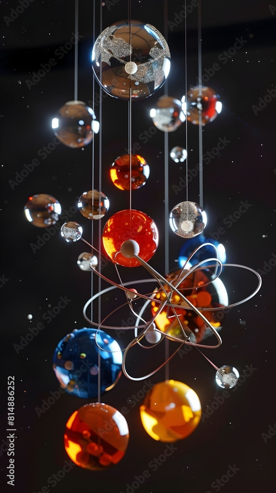 Aufkleber visualizing atomic electron through 3d